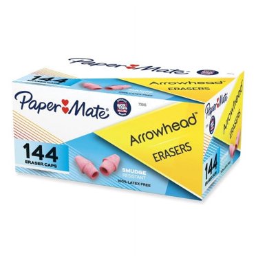 Paper Mate Arrowhead Eraser Caps - 144/Box
