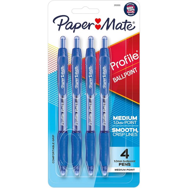 Paper Mate Ballpoint Pen, Profile Retractable Pen, Medium Point (1.0mm