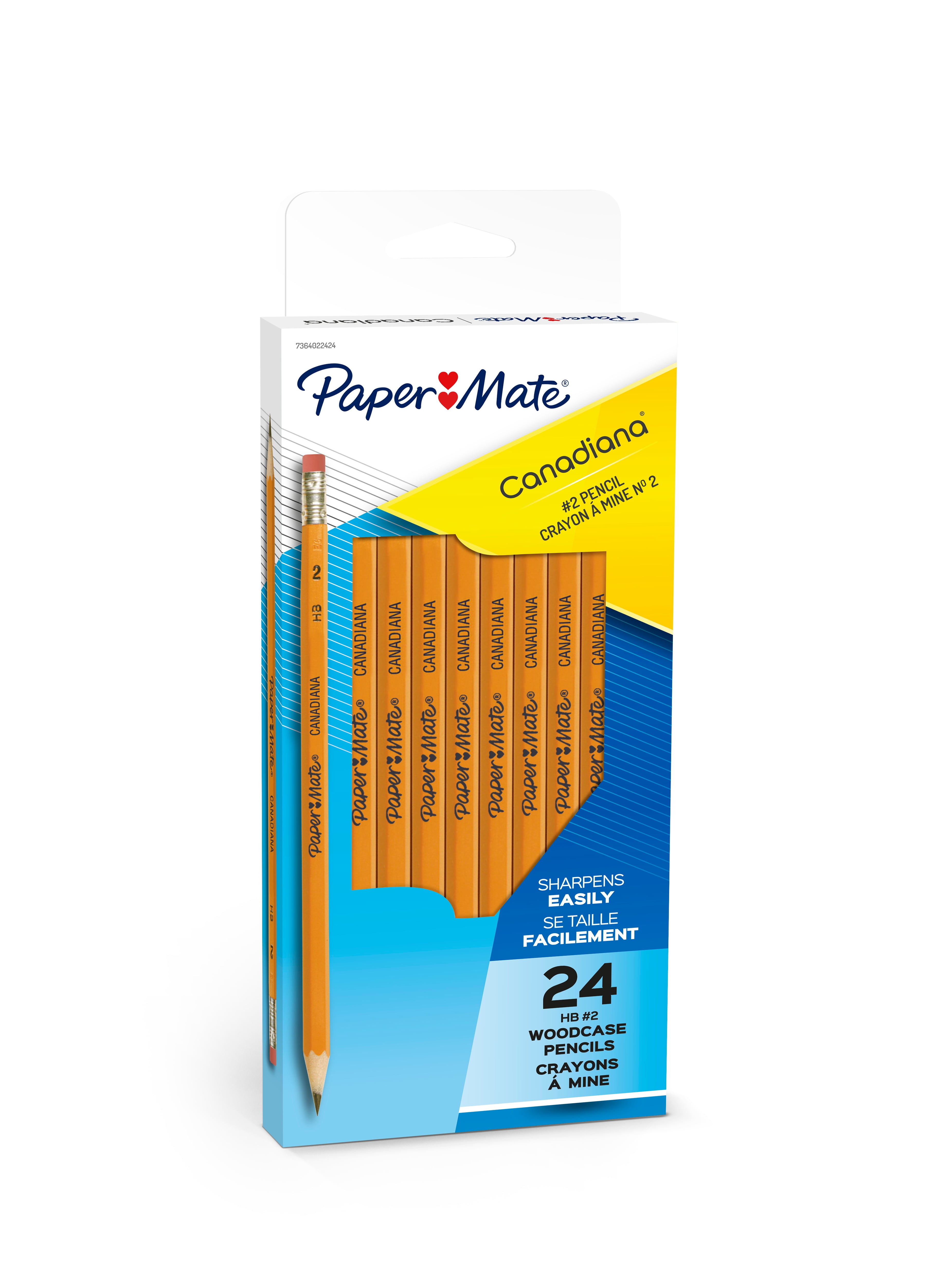 Paper Mate Canadiana #2 Pencils, Reinforced, Break-Resistant Lead When Writing, 24 Count