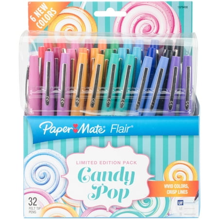 Paper Mate Candy Pop Flair Ultra Fine Felt Top Pens 32/Pkg-Assorted