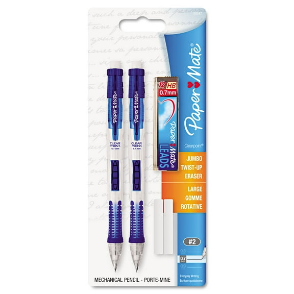 Paper Mate Clear Point Mechanical Pencil Starter Set 0.7 mm Randomly Assorted 2/Set 56047PP