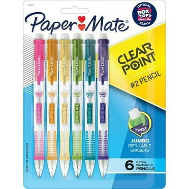 Paper Mate Clearpoint 0.7 mm Mechanical Pencils, Asstd Barrel, 6/PK (PAP2169674)