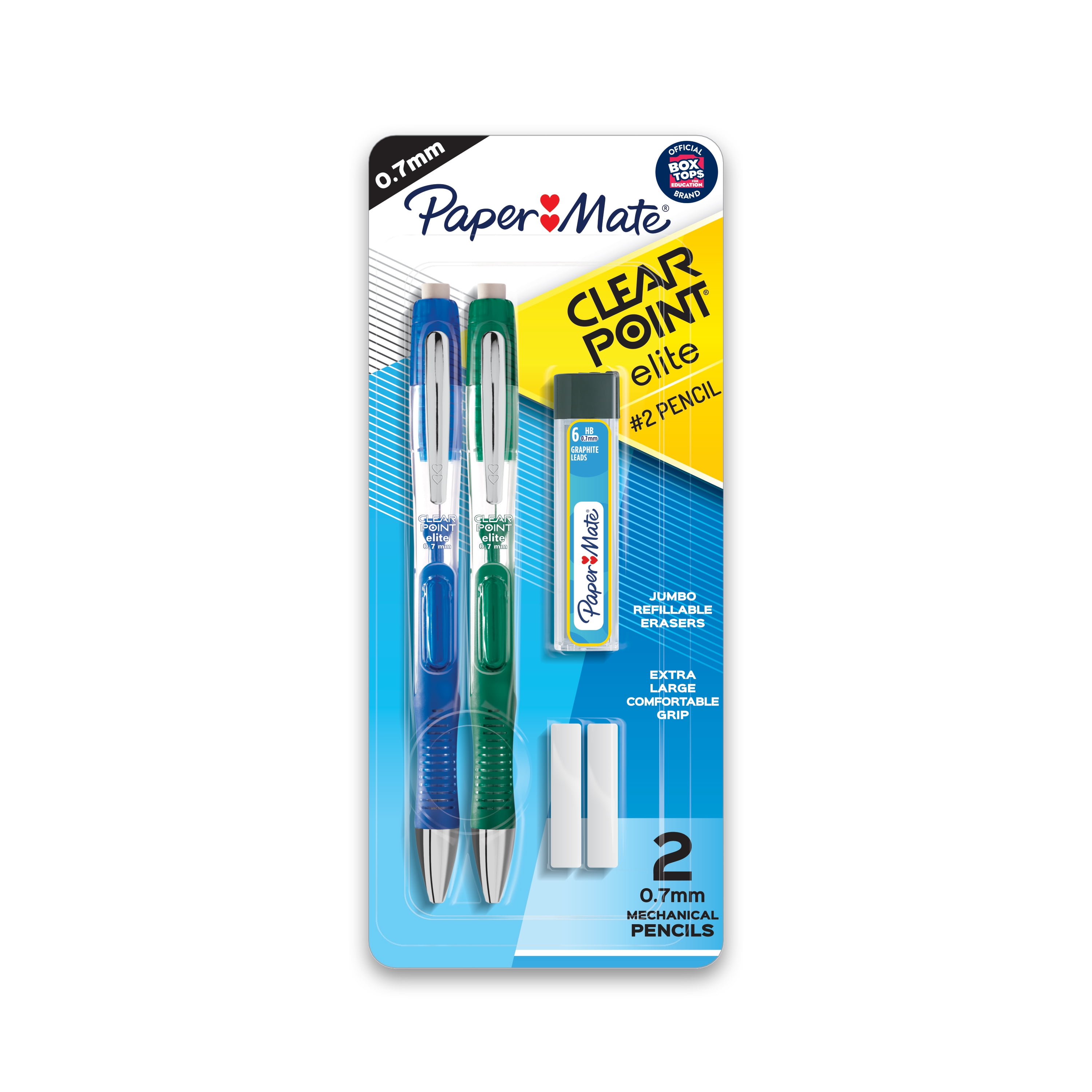 3pc 0.5 Lead Mechanical Pencil - White, Black, Blue - Fashion Crystal  Design