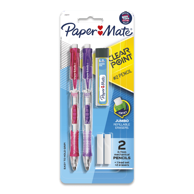 Paper Mate Clearpoint Mechanical Pencils, HB 2 Lead (0.7mm), Pink