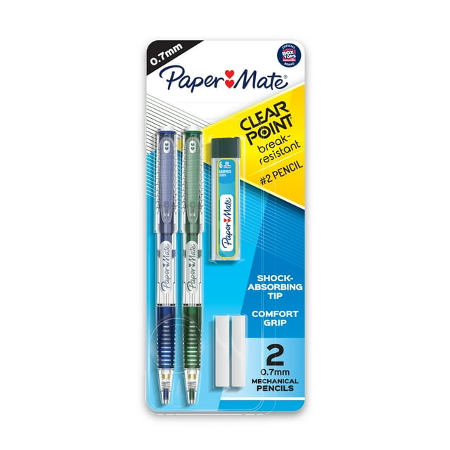 Paper Mate Clearpoint Mechanical Pencils, HB 2 Lead (0.7mm), with Lead