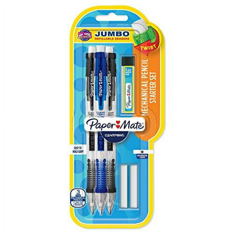 Paper Mate Clear Point 3pk #2 Mechanical Pencils With Eraser