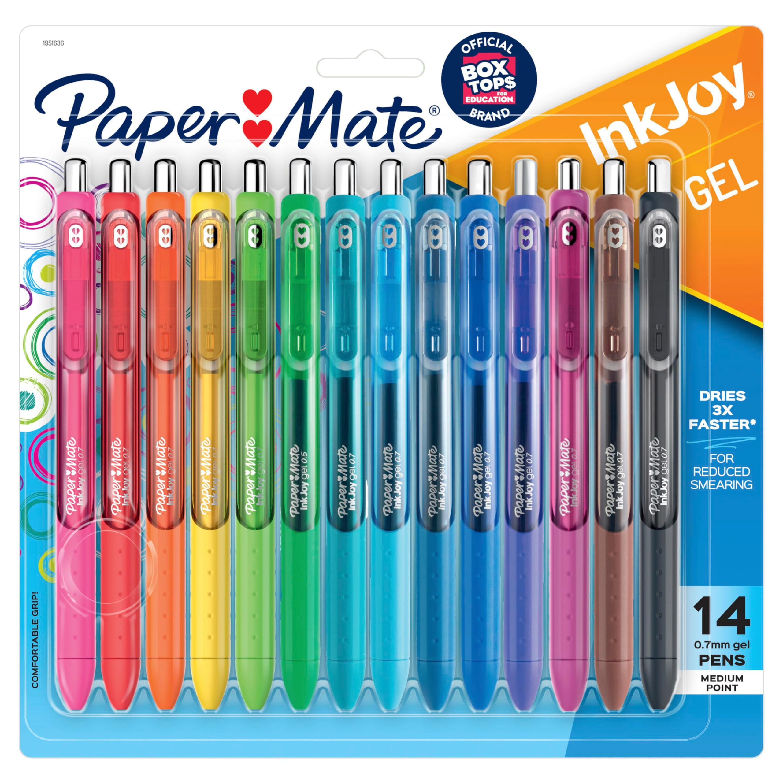 Paper Mate Colorful Gel Pens - InkJoy Gel Pens, Assorted Medium Point (0.7). Perfect for Vibrant, Colored Writing and Sketching with Paper Mate InkJoy Gel Pens, 14 Count RDD20