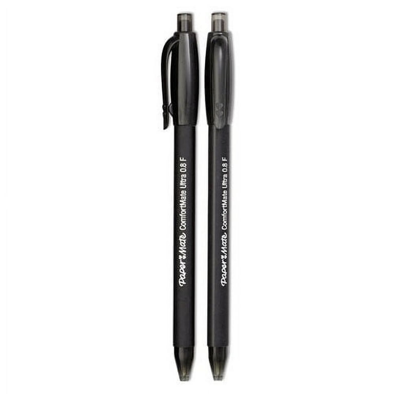ComfortMate Ultra Ballpoint Pen, Retractable, Fine 0.8 mm, Black Ink, Black Barrel, Dozen ComfortMate Ultra Ballpoint Pen, Retractable, Fine 0.8 mm, Black Ink, Black Barrel, Dozen
