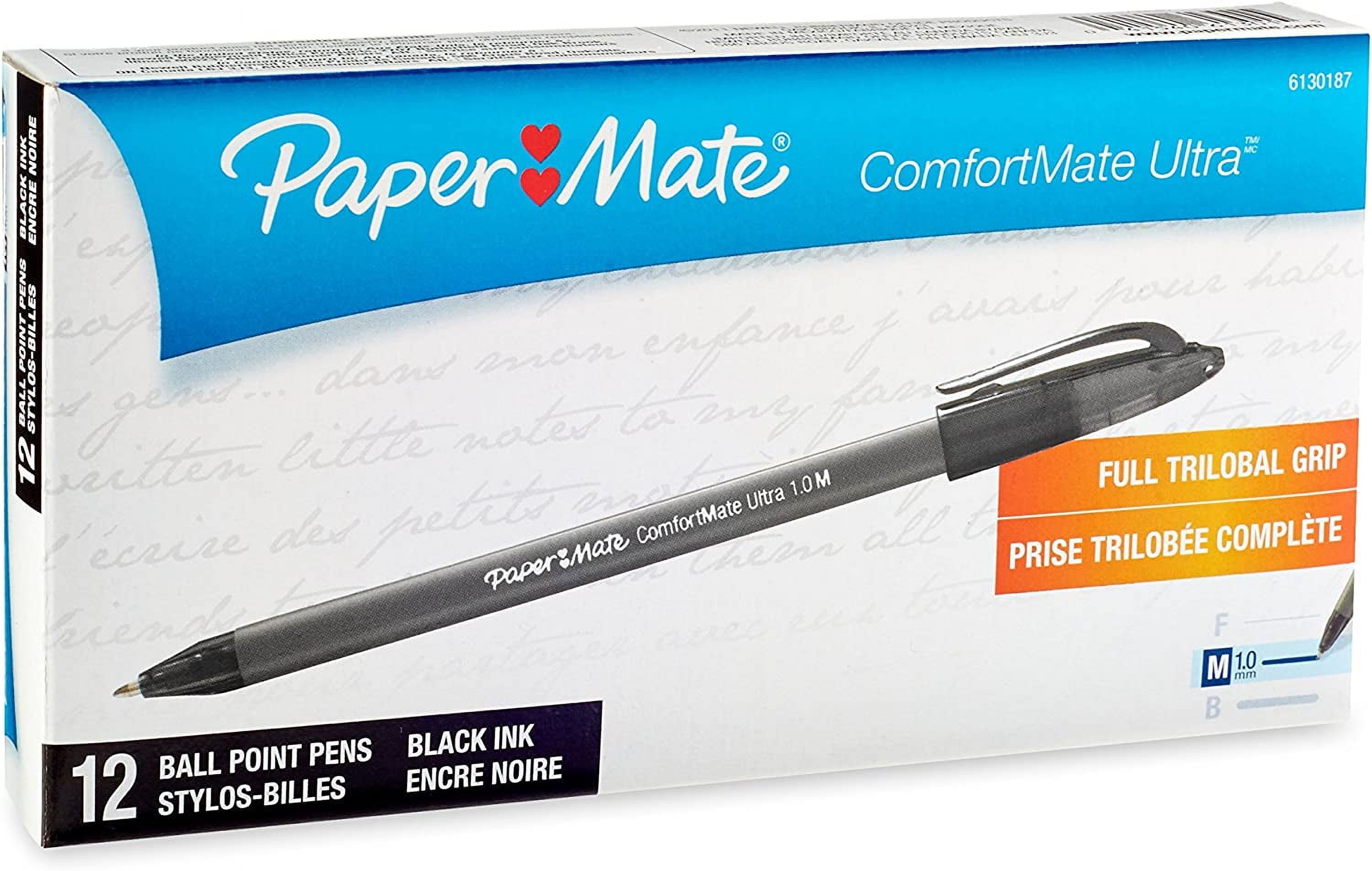 Paper Mate ComfortMate Retractable Ballpoint Pens, Medium Point, Black