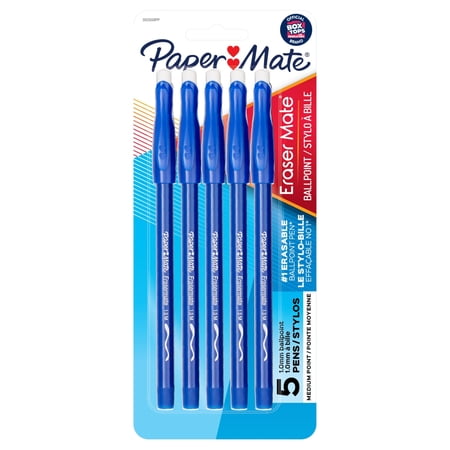 Paper Mate Erasermate Pen Medium Point Blue 31535