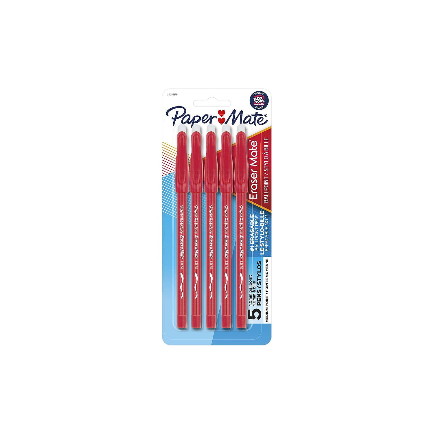 Pentel BK91B R.S.V.P. Stick Ballpoint Pen, 1mm, Trans Barrel, Red Ink, Dozen