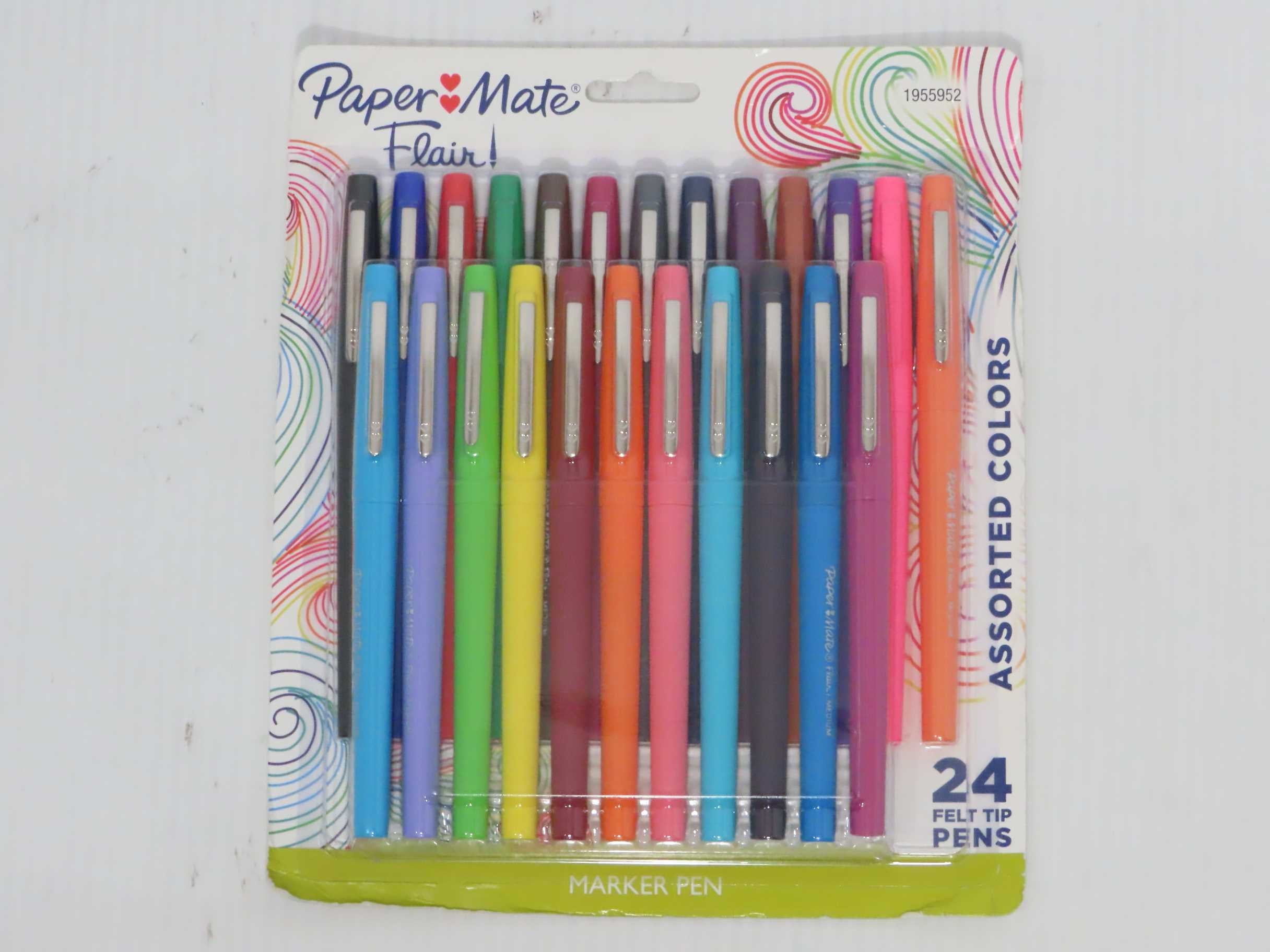 Paper Mate Felt Tip Marker Pens, Medium Tip, 24ct - Tropical & Multicolor Ink