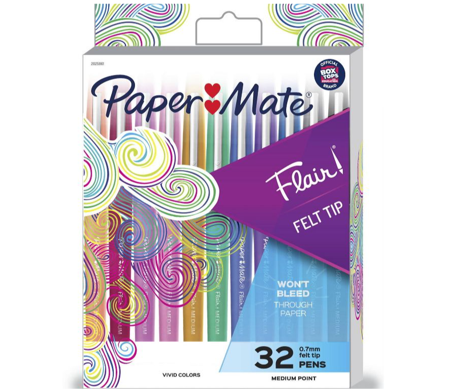 Paper Mate Flair 32pk Felt Pens 0.7mm Medium Tip Multicolored