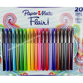 Paper Mate Flair Felt Tip Pens, Medium Point, Assorted Colors, Set of 48