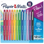 Paper Mate Flair Felt Tip Pen Set, #1 Teacher Choice, 0.7mm, 12 Count