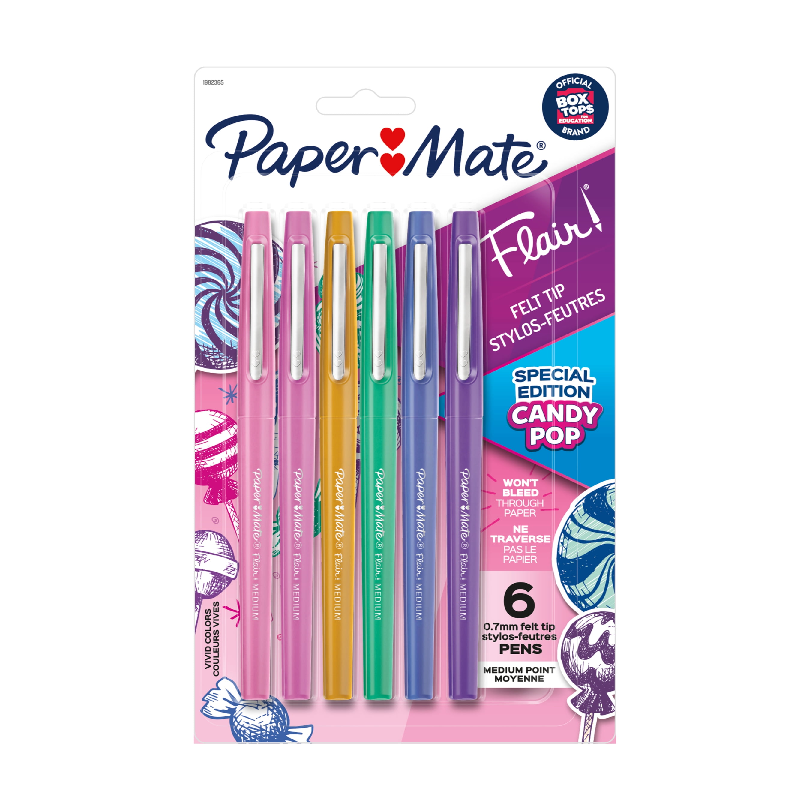 Paper Mate Flair Felt Tip Pens, Medium Point 0.7mm, Pastel