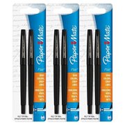 Paper Mate Flair Felt Tip Pens, 0.7mm, Medium Point, Black Ink, 6-Count