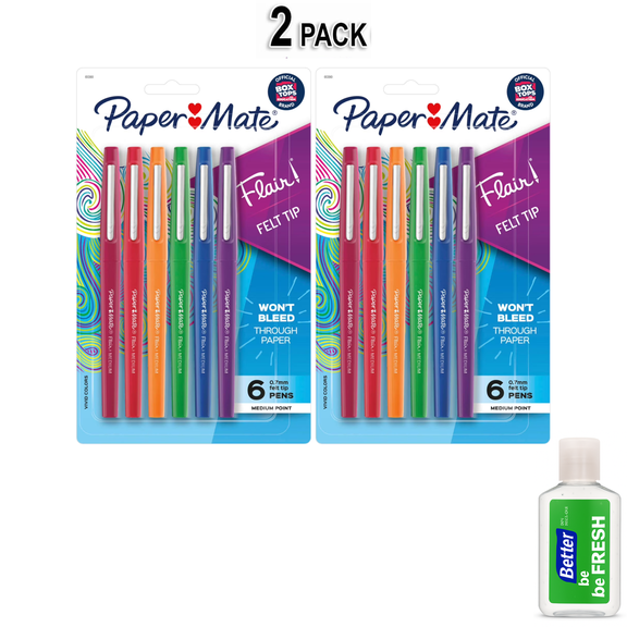 Paper Mate Flair Felt Tip Pens, #1 Teacher Choice, Medium Point 0.7mm, Pastel Colors