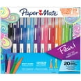 thumbnail image 1 of Paper Mate Flair Felt Tip Pens, Bold And Medium Point, 0.7 mm, Assorted Colors, Pack Of 20 Pens, 1 of 2