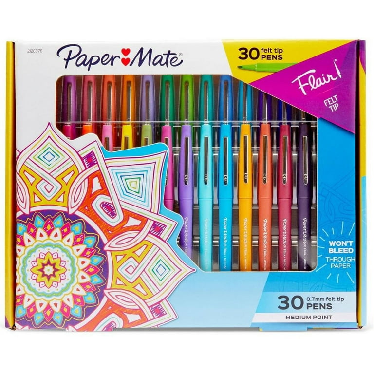 Flair! 30ct Felt Tip Pens Medium - Paper Mate