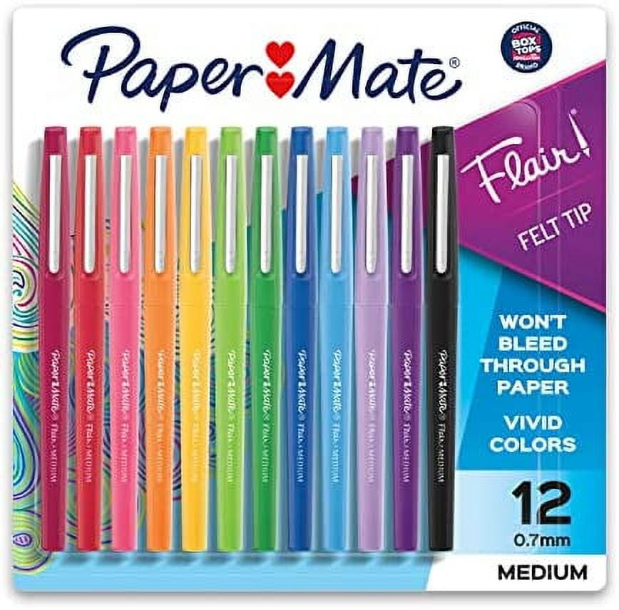 Kryc- Basics Felt Tip Marker Pens - Assorted Color, 12-pack
