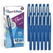 Paper Mate Flair Felt Tip Pens, Medium Point (0.7 mm), Blue, 12 Count