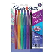 Paper Mate Flair Felt Tip Pens, Medium Point (0.7mm), Assorted Colors, 12 Count
