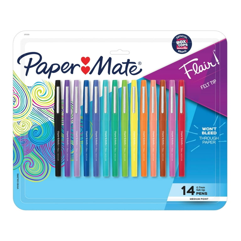 FLAIR (フレアー) Paper Mate Flair Felt Tip Pens, Medium Point 0.7mm, Assorted