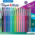 thumbnail image 1 of Paper Mate Flair Felt Tip Pens, Medium Point (0.7mm), Assorted Colors, 14 Count, 1 of 7