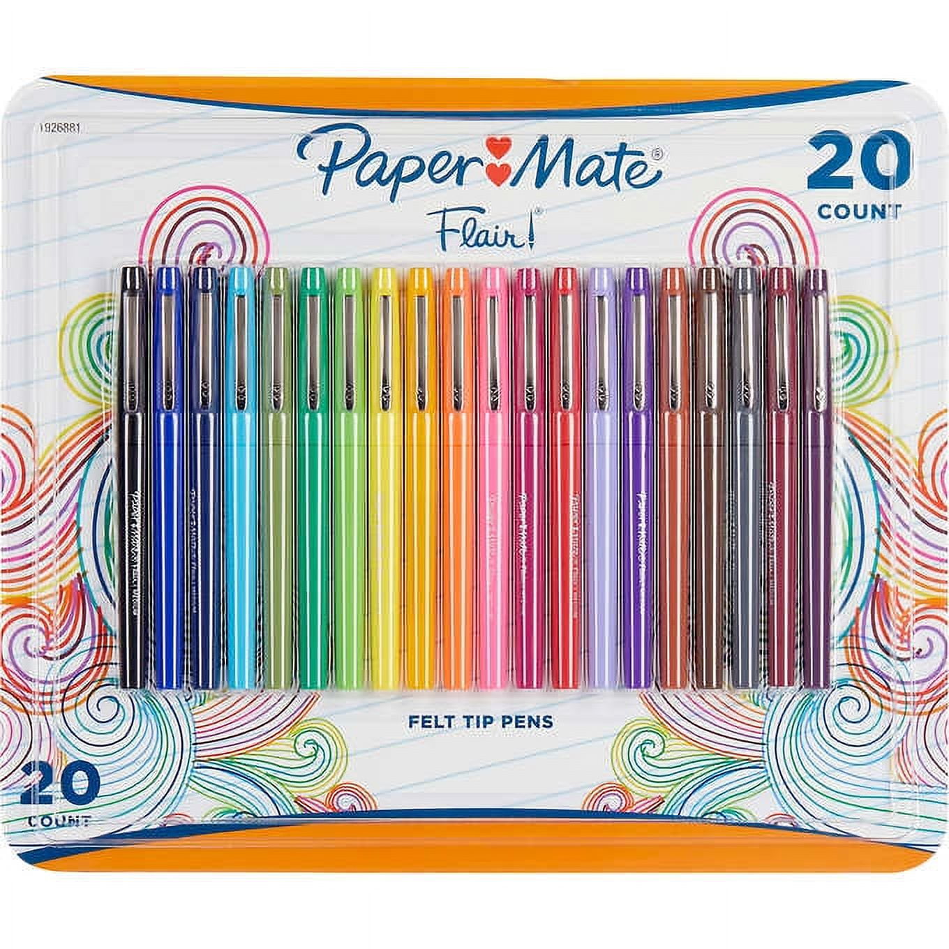 Paper Mate Flair Felt Tip Pens Bold And Medium Point 0.7 mm Assorted Colors  Pack Of 20 Pens - Office Depot