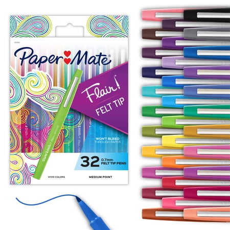 Paper Mate Flair Felt Tip Pens, Medium Point (0.7mm), Assorted Colors, 32 Count price history and forecast - Paper Mate?