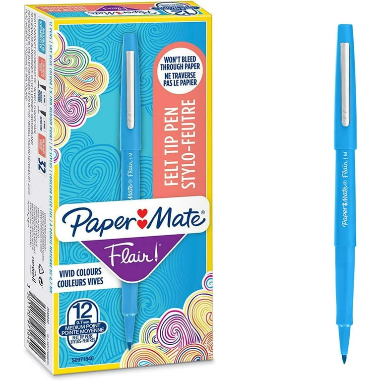 Paper Mate Flair Felt Tip Marker Pen, Assorted Ink, Medium - 48 pack