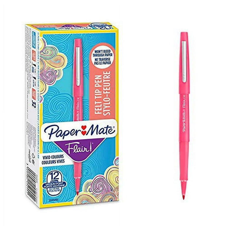 Paper Mate Flair Felt Tip Pens, Medium Point (0.7mm), Smear