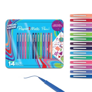 Paper Mate Flair Felt Tip Pens, Medium Point (0.7mm), Assorted Colors, 14 Count