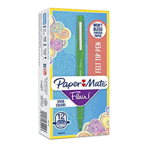 Paper Mate Flair Yellow Felt Tip Pen Point Guard 