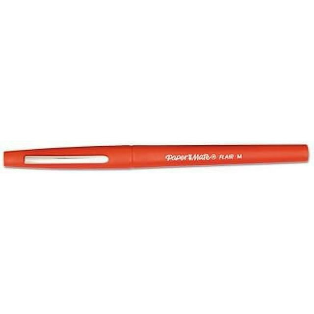 Paper Mate Flair Porous Point Pen, 0.7mm, Medium Point, 12Count (Red