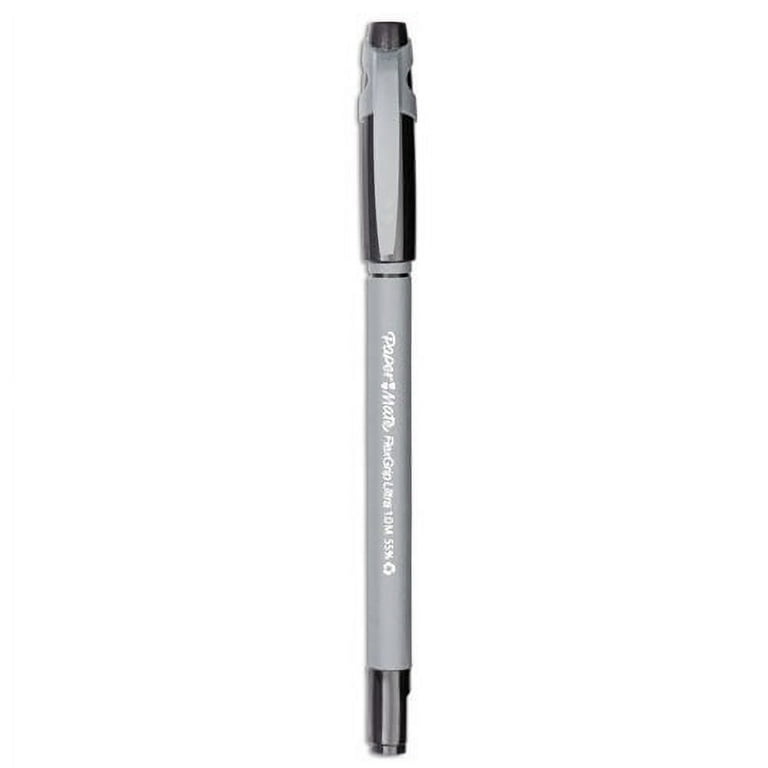 Ballpoint Pen, Stick, Medium 1 mm, Black Ink, Gray/Black Barrel, Dozen Ballpoint Pen, Stick, Medium 1 mm, Black Ink, Gray/Black Barrel, Dozen