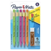 Paper Mate Handwriting Mechanical Pencils - #2 Lead - Thick Point - Black Lead - Assorted Barrel - 5 / Pack | Bundle of 5