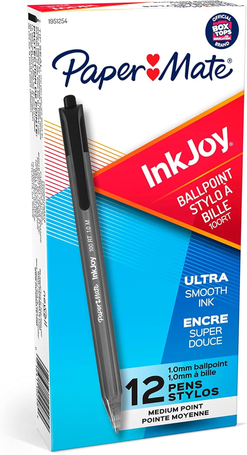 Paper Mate InkJoy 100 RT Ballpoint Pens, 12/Dozen
