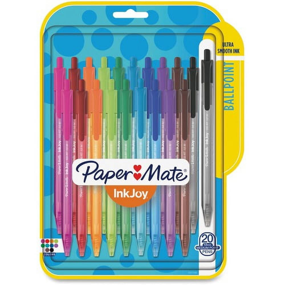 Paper Mate InkJoy Gel Retractable Pen 0.7mm Assorted Ink 20/Pack