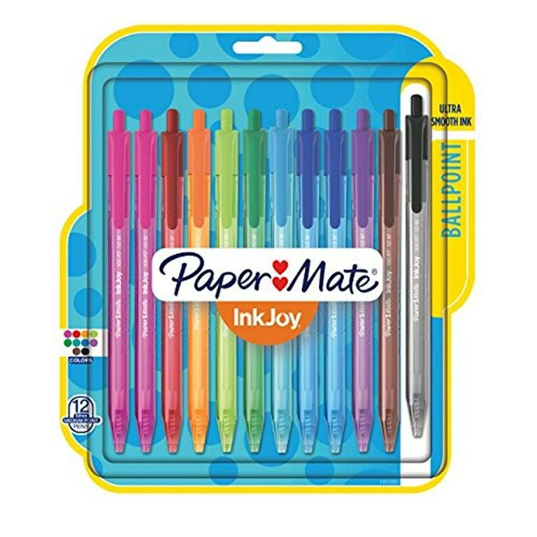 Paper Mate InkJoy 100RT Retractable Ballpoint Pens, Medium Point