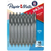 Paper Mate InkJoy 100RT Retractable Ballpoint Pens, Medium Point, Black, 16 Count