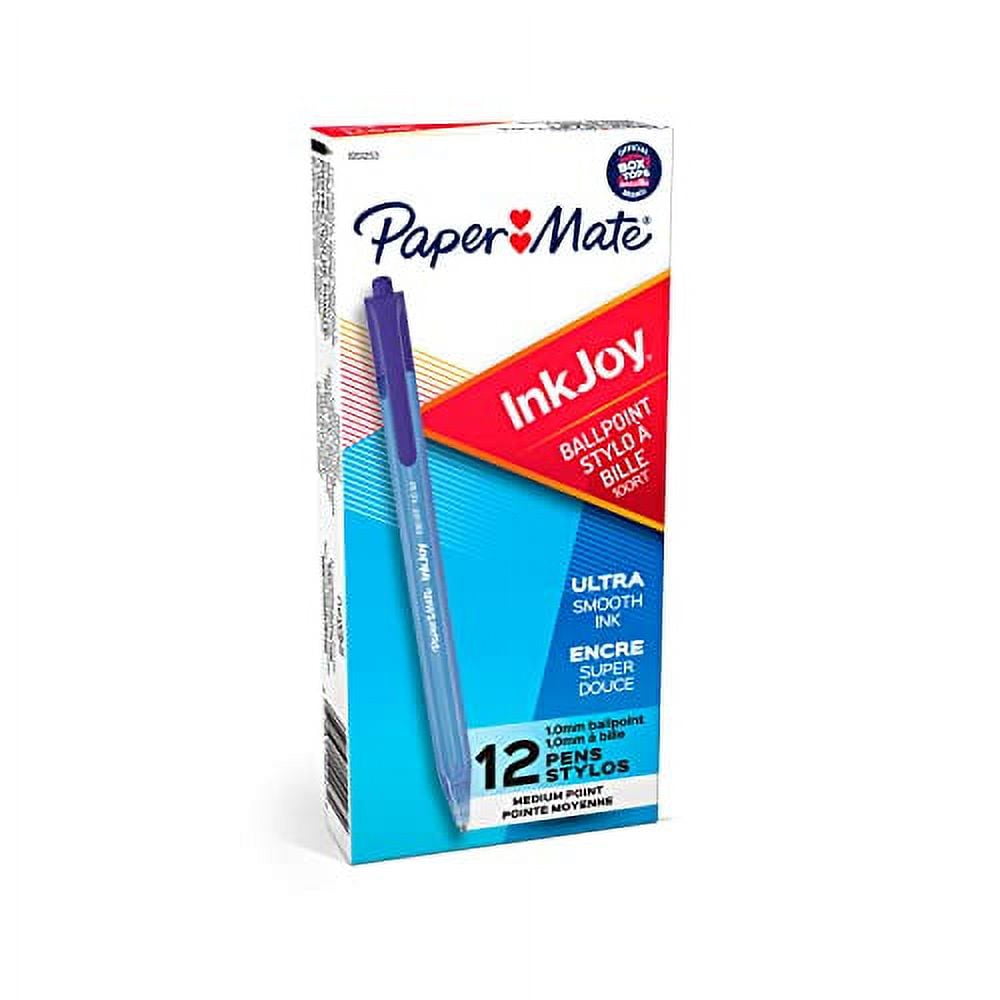 Paper Mate InkJoy 100RT Retractable Ballpoint Pens, Medium Point, Blue