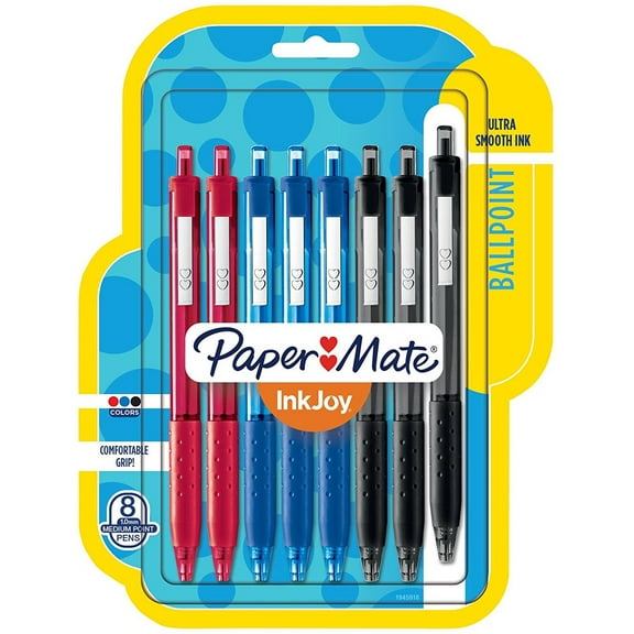 Paper Mate InkJoy 300 RT Retractable Medium Ballpoint Pens, Assorted Colors 8 ea