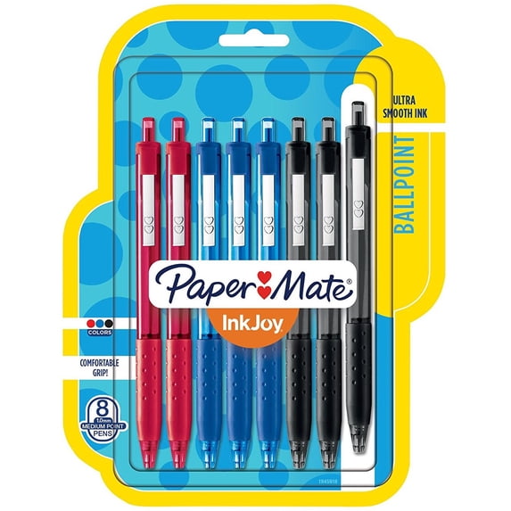 Paper Mate InkJoy 300 RT Retractable Medium Ballpoint Pens, Assorted Colors 8 ea