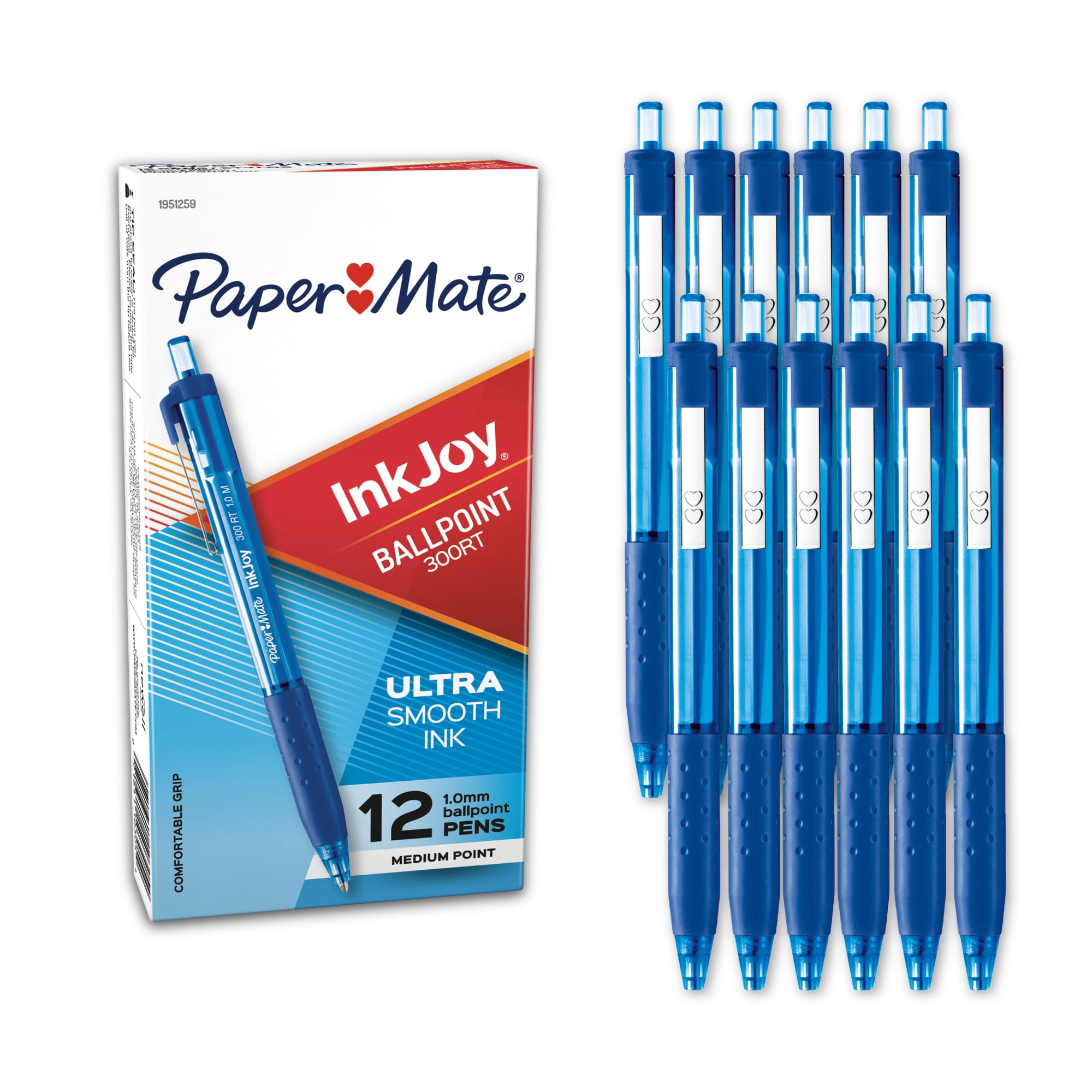 InkJoy 300 RT Ballpoint Pen, Retractable, Medium 1 mm, Blue Ink, Blue Barrel, Dozen InkJoy 300 RT Ballpoint Pen, Retractable, Medium 1 mm, Blue Ink, Blue Barrel, Dozen