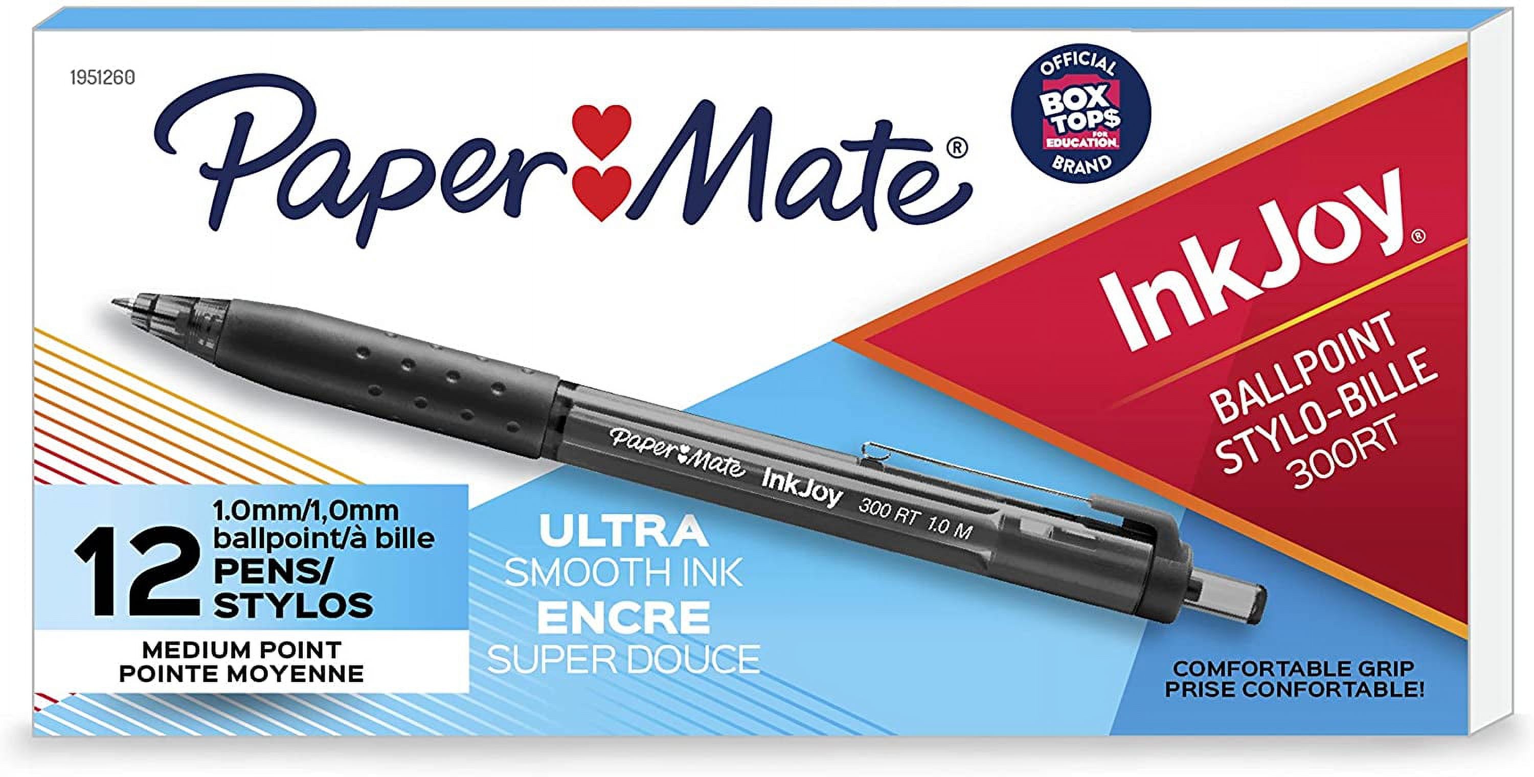 Paper Mate InkJoy 300RT Retractable Ballpoint Pens, Medium Point, Black