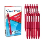 Paper Mate InkJoy 300RT Retractable Ballpoint Pens, Medium Point, Red, Box of 12