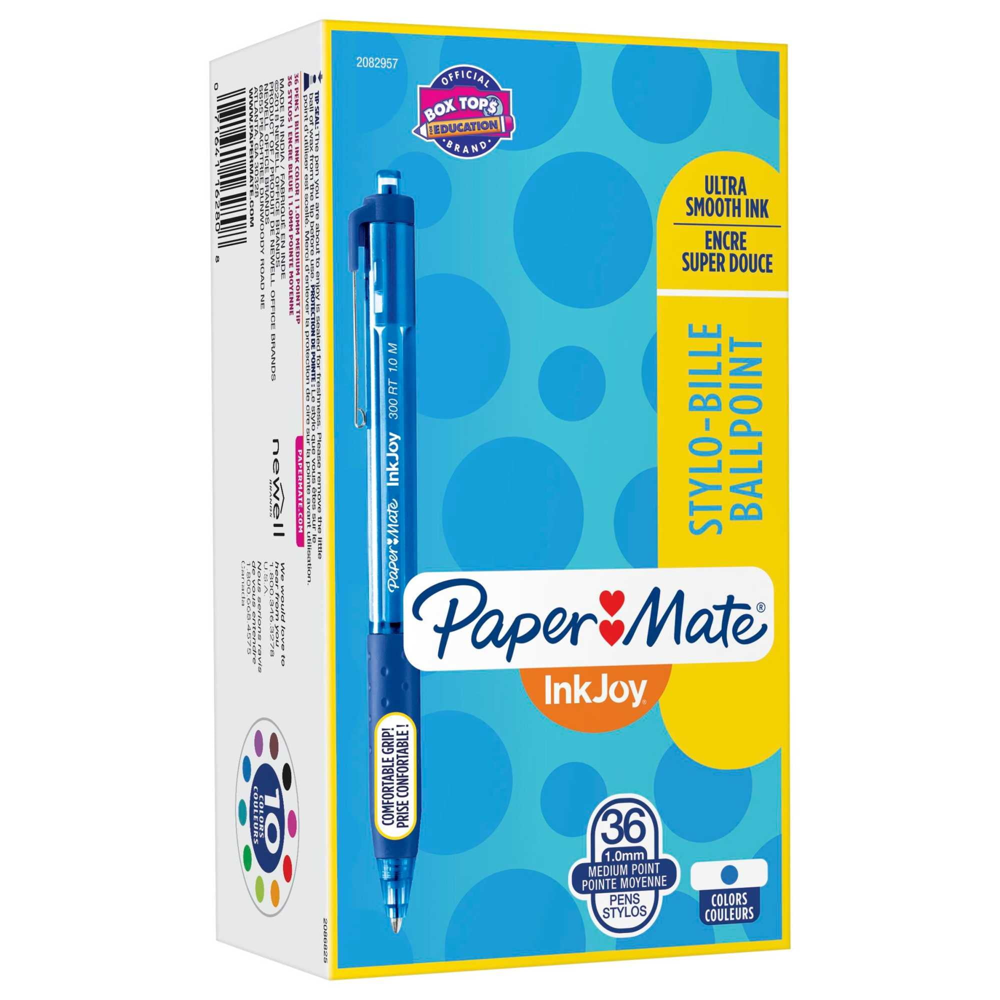 Paper Mate InkJoy 300RT Retractable Ballpoint Pens, Medium Tip, Blue