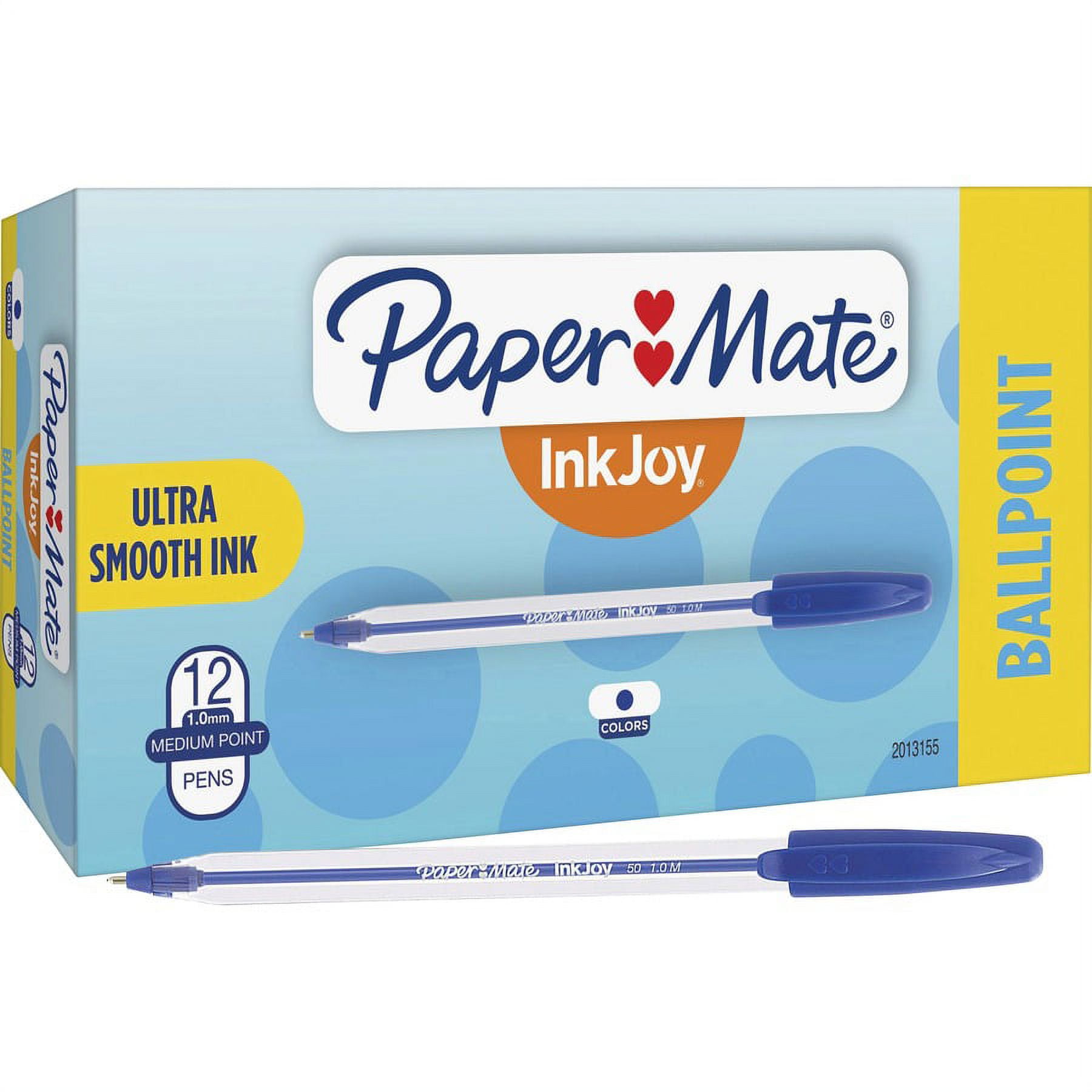 Paquet 50 Stylo Inkjoy 1.0 Paper Mate Bleu